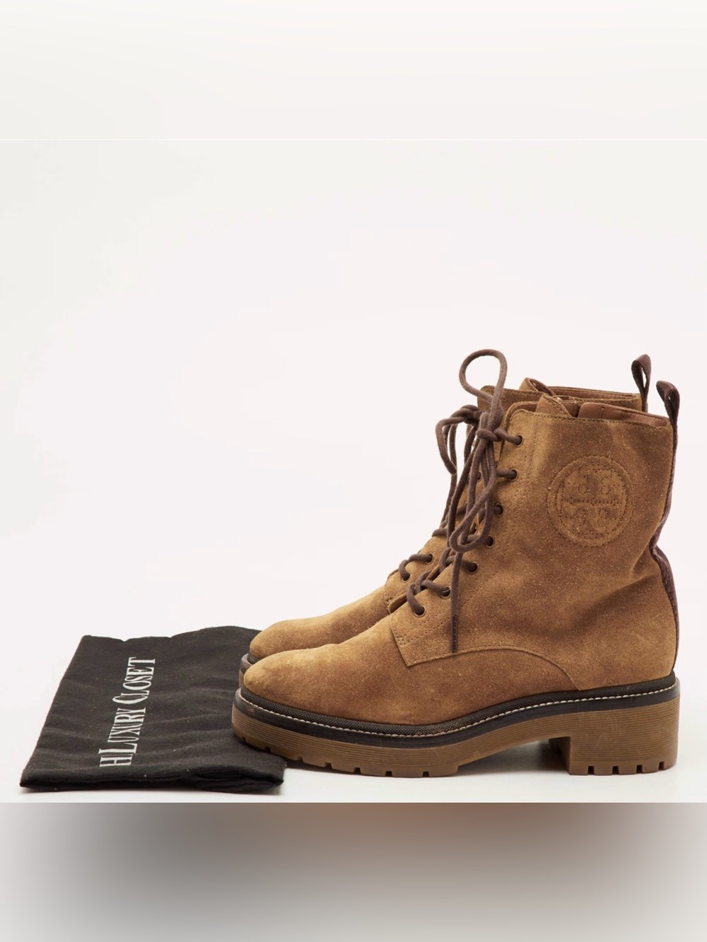 Tory Burch Miller Suede Lug Sole Boot - Size 10 1/2 M